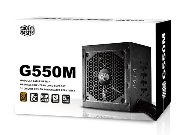 Nguồn máy tính Cooler Master G550M 80 Plus Bronze (RS550-AMAAB1-EU)