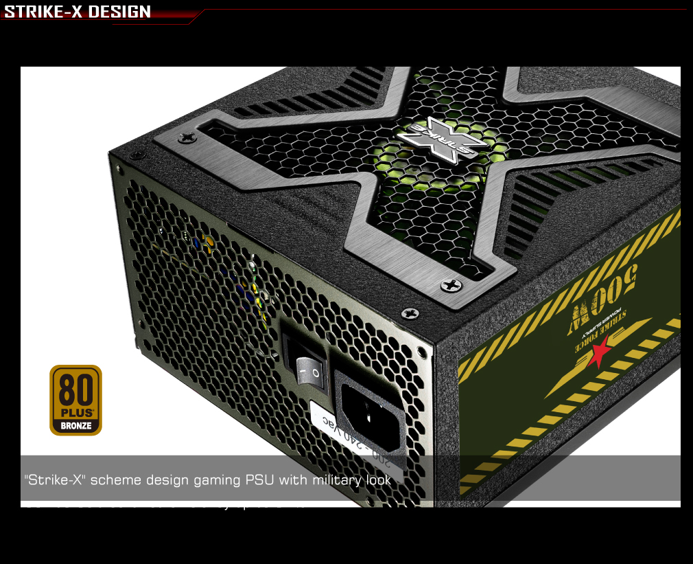 Nguồn Máy Tính Aerocool Strike-X 500W Army Edition