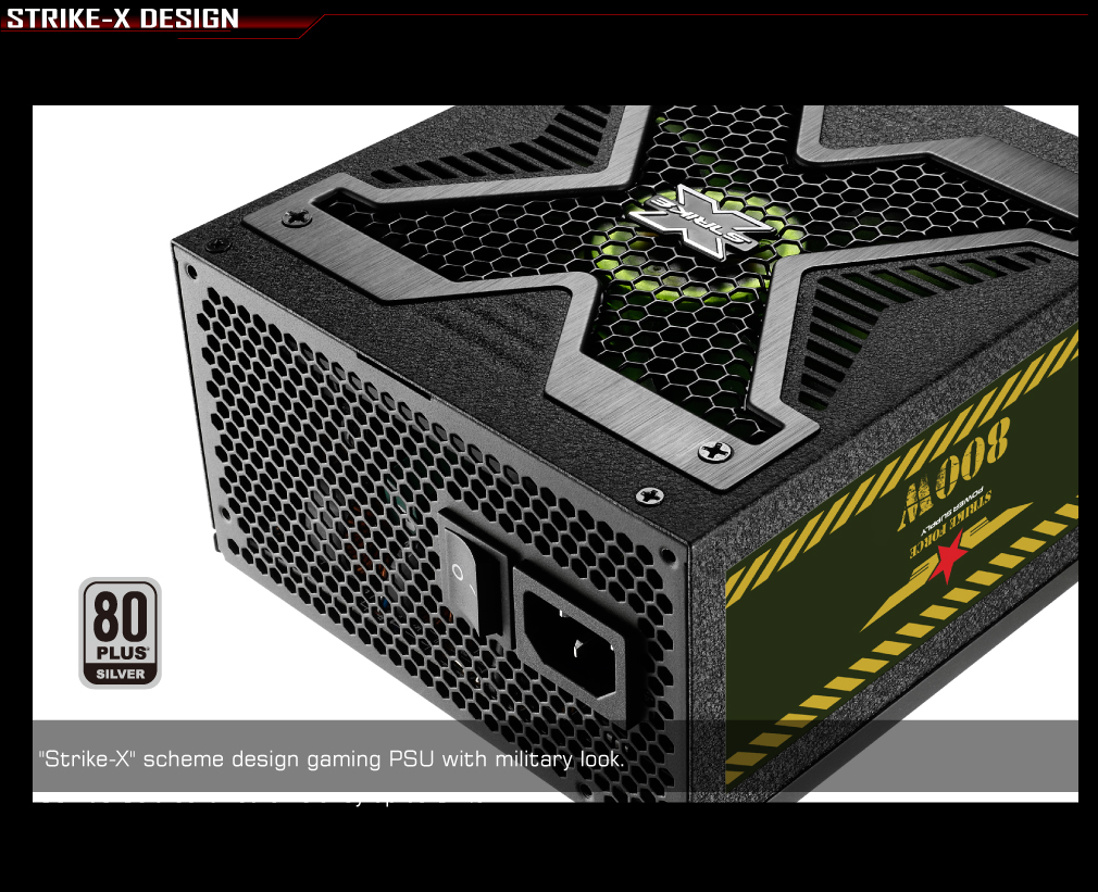 Nguồn Máy Tính Aerocool Strike-X 800W Army Edition