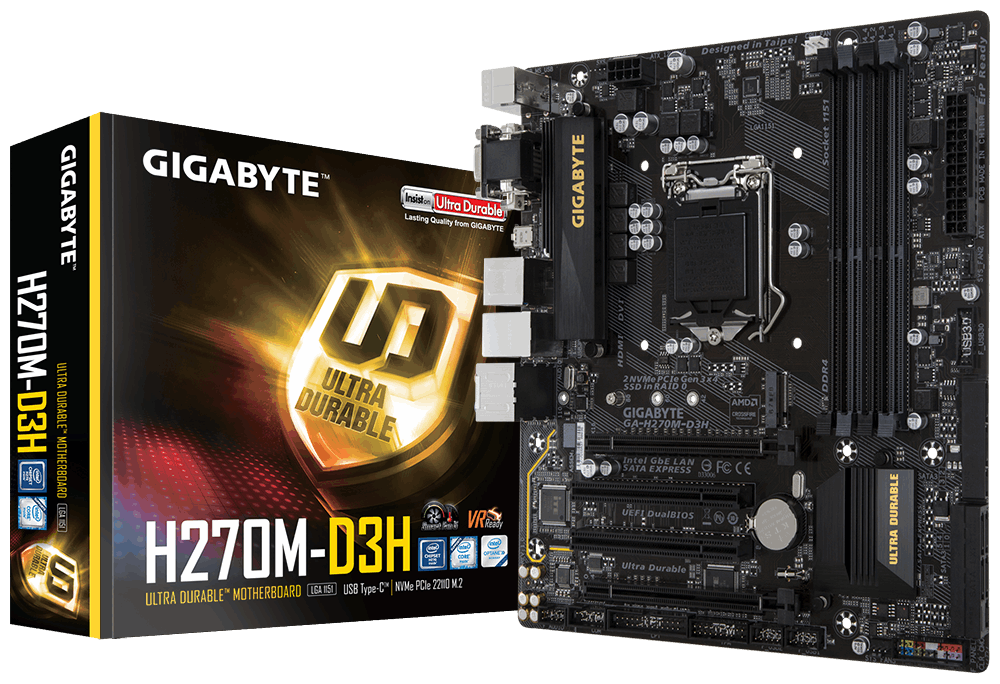 Mainboard GIGABYTE H270M D3H (GA-H270M-D3H)