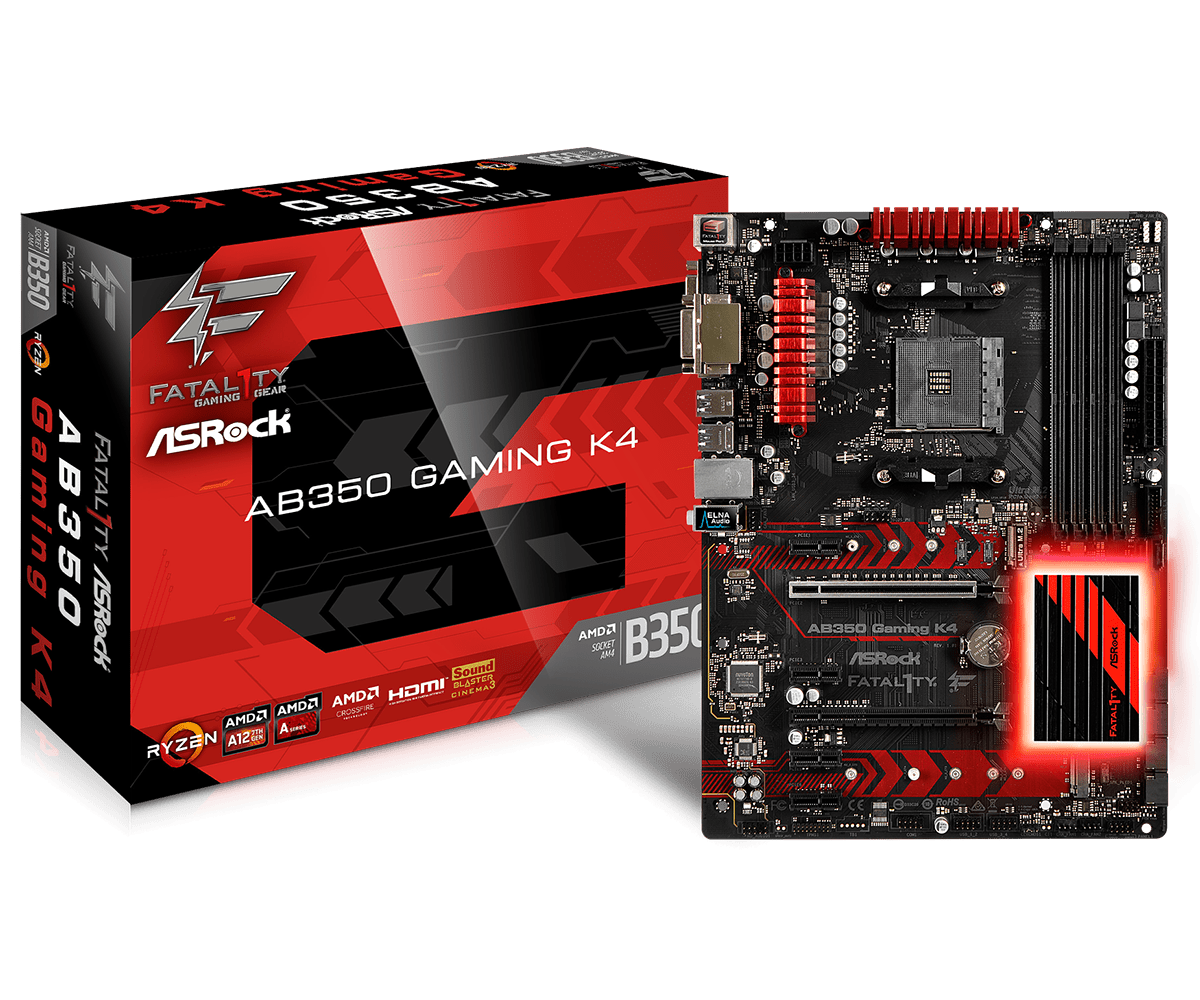 Mainboard Asrock Fatal1ty AB350 Gaming K4