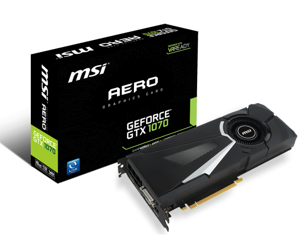 VGA MSI GeForce GTX 1070 AERO 8G