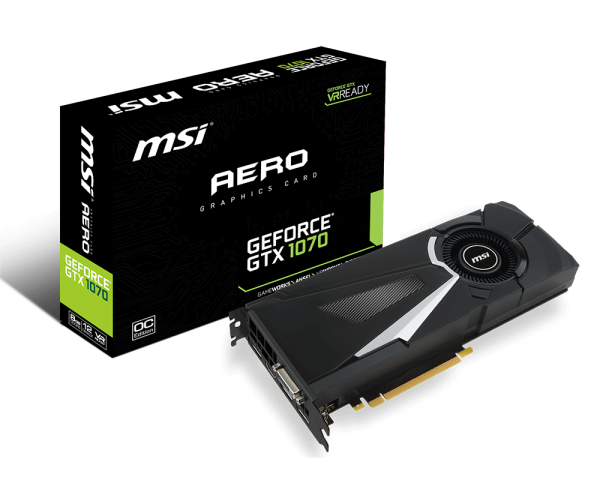 VGA MSI GeForce GTX 1070 AERO 8G OC