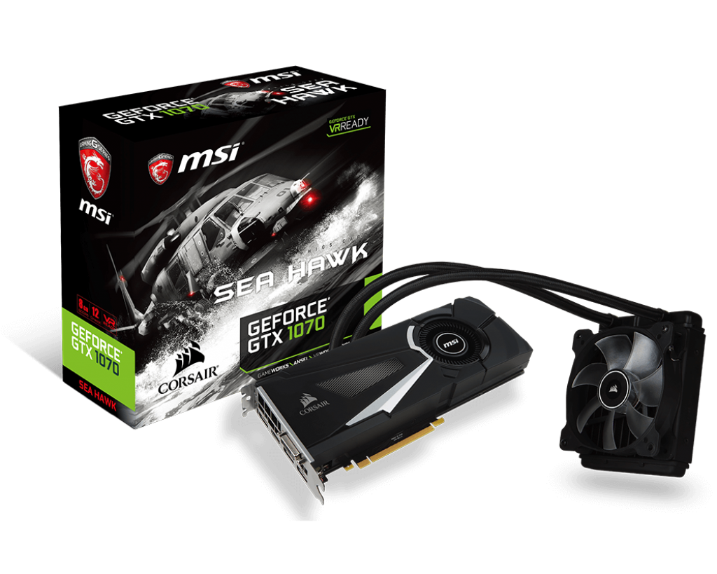 VGA MSI GeForce GTX 1070 SEA HAWK X (tản nhiệt nước)