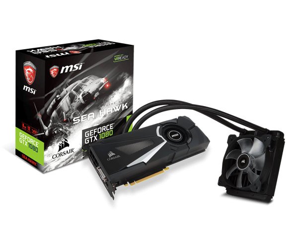 VGA MSI GeForce GTX 1080 SEA HAWK X (tản nhiệt nước)