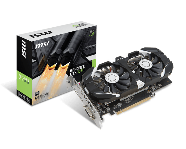 Card màn hình MSI GEFORCE GTX 1050 2GT OC