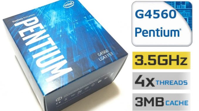 CPU Intel Pentium G4560 3.5 GHz / 3MB / HD 600 Series Graphics / Socket 1151 (Kabylake)