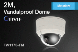 Camera 2M IP Vandalproof Dome Motorized Lens FlexWATCH FW1175-FM