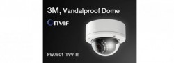 Camera IP 3M Vandal proof Dome Vari-focal Lens FlexWATCH FW7501-TVV-R