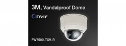 Camera IP 3M Vandal proof Dome Vari-focal Lens FlexWATCH FW7500-TXV-R