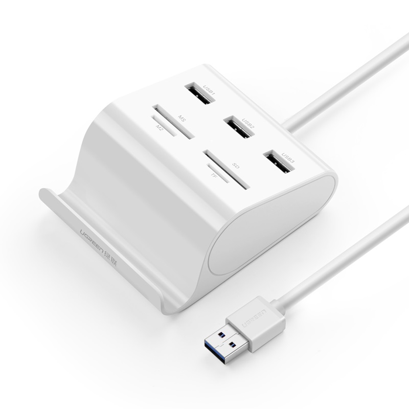 USB Hub UGreen 3 Ports 3.0 + Card Reader Cable 1m