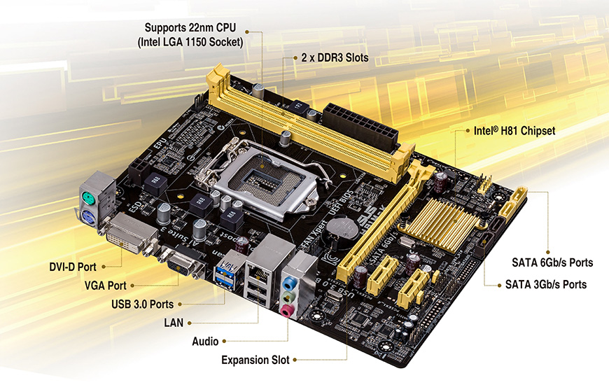 MAINBOARD ASUS H81M-K(C/SI)-Win 8 bản quyền